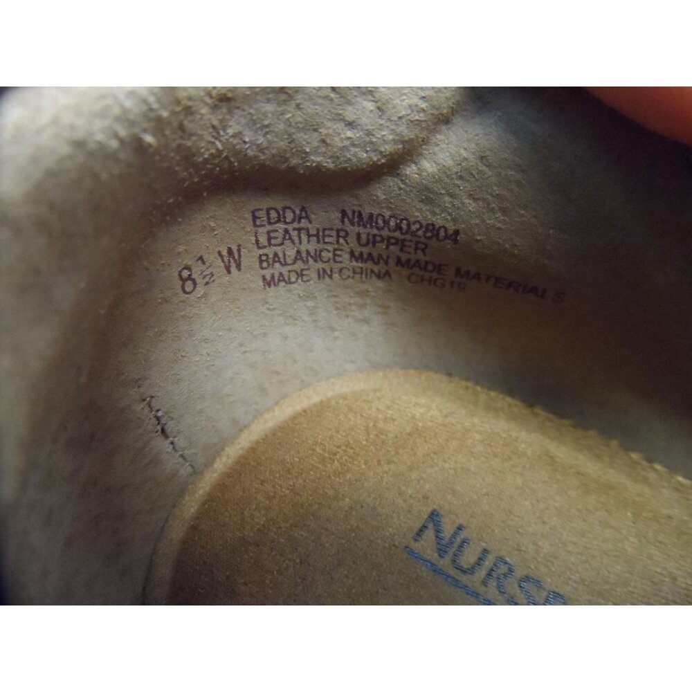Nurse Mates Women's Zip-Up Mid-Cut Edda Work Clogs Leather White Size 8.5W - Picture 8 of 8